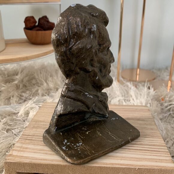 Vintage Abraham Lincoln Metal Bookend - Picture 4 of 13